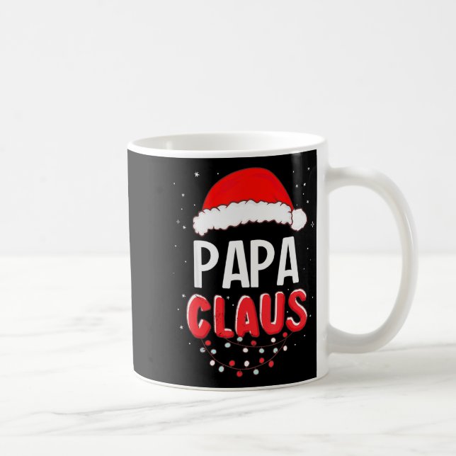 Papa Santa Claus Christmas Matching Costume  Coffee Mug (Right)