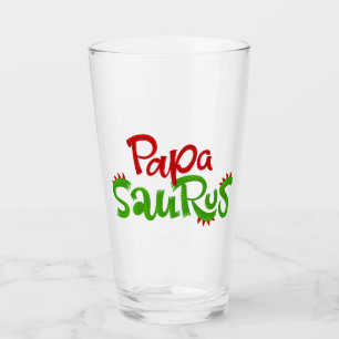 Papa Saurus Graphic Glass