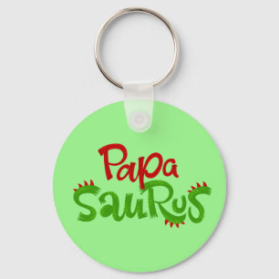 Papa Saurus Graphic Key Ring