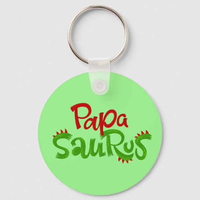 Papa Saurus Graphic Key Ring (Front)