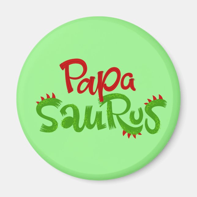 Papa Saurus Graphic Magnet (Front)