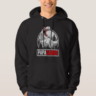 Papa Saurus Men Papa Saurus Rex Birthday Party Dad Hoodie