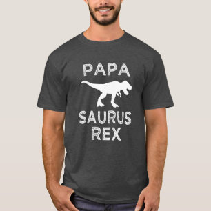 Papa Saurus Rex funny men's dino shirt