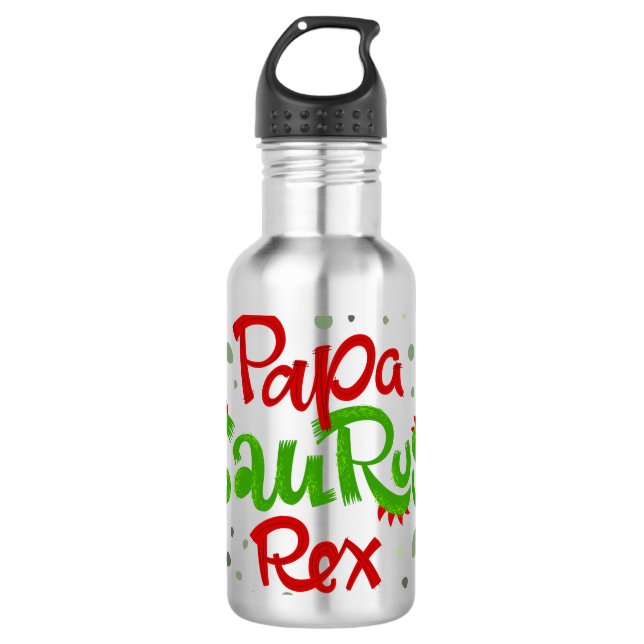 Papa Saurus Rex Graphic 710 Ml Water Bottle (Front)