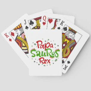 Papa Saurus Rex Graphic Playing Cards
