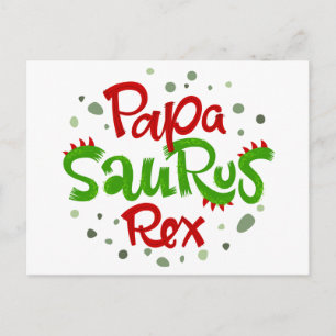 Papa Saurus Rex Graphic Postcard