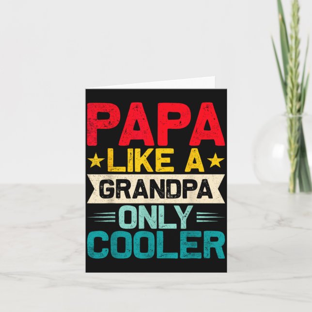 Papa Shirts For Men Grandpa Fathers Day Papa From  Card (Front)
