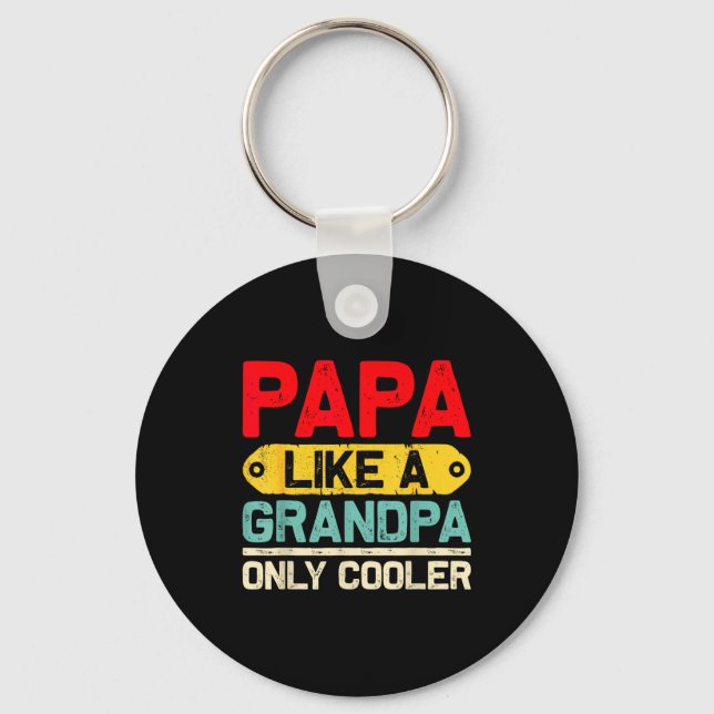 Papa Shirts For Men Grandpa Fathers Day Papa From  Key Ring (Front)