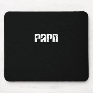 Papa Skier Skiing Dad Ski Cute Christmas Gift Mouse Mat