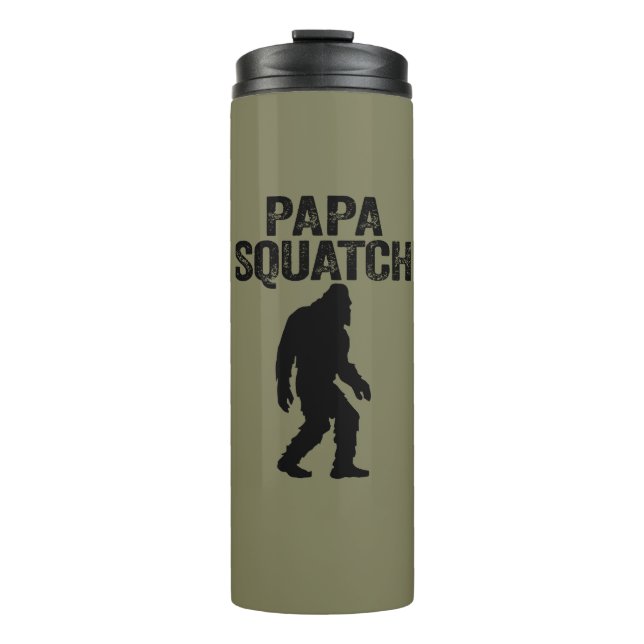 Papa Squatch Funny Bigfoot - Father's Day Gift Thermal Tumbler (Front)