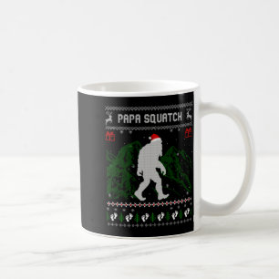 Papa Squatch Ugly Christmas Sweater Bigfoot Sasqua Coffee Mug