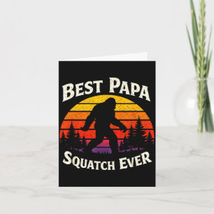 Papa squatch vintage retro sunset bigfoot dad card