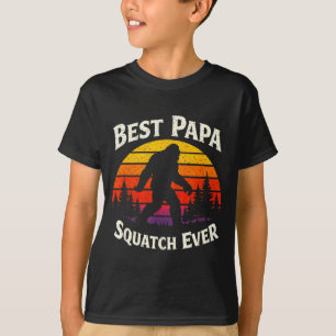 Papa squatch vintage retro sunset bigfoot dad T-Shirt