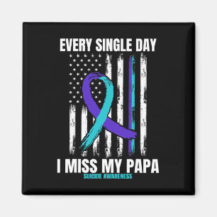 Papa Suicide Awareness Prevention Usa American Fla Magnet