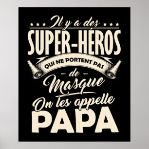 Papa Super-Hero Poster