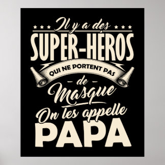 Papa Super-Hero Poster