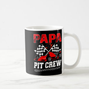 Papa T Crew Racing Family Race Car Birthday Boy Coffee Mug