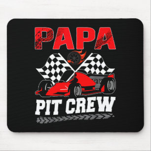 Papa T Crew Racing Family Race Car Birthday Boy  Mouse Mat