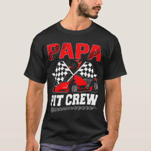 Papa T Crew Racing Family Race Car Birthday Boy T-Shirt