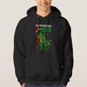 Papa T Rex Christmas Dinosaur Papasaurus Matching Hoodie