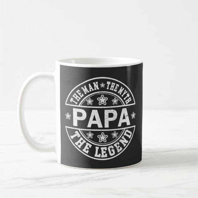 Papa The Man The Myth The Legend Father Day Coffee Mug (Left)