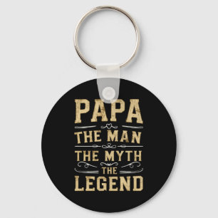 Papa The Man The Myth The Legend Fathers Day Key Ring