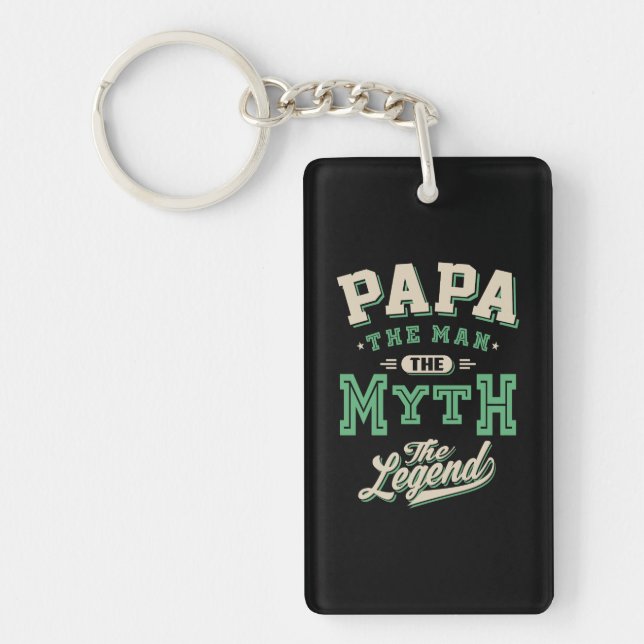 Papa The Man The Myth The Legend Key Ring (Front)