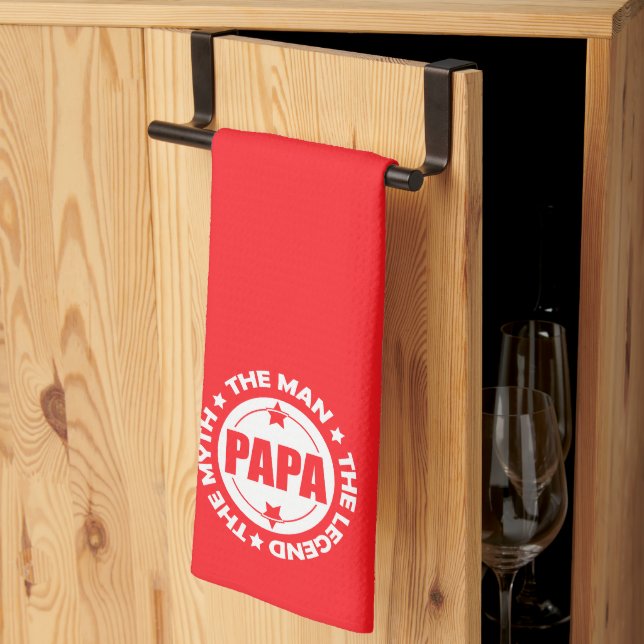 Papa. The Man. The Myth. The Legend. Tea Towel (Thirds Fold)