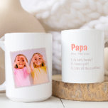 Papa Traits Birthday Father's Day Photo Coffee Mug<br><div class="desc">Customise all the text on the back.</div>