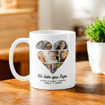 Papa We Love you Hearts Modern Photo Collage Coffee Mug<br><div class="desc">The Papa We Love You Hearts Modern Photo Collage gift that will warm her heart.</div>