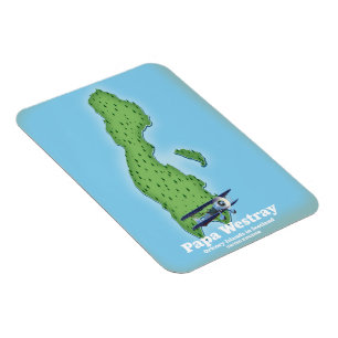 Papa Westray Scotland map. Magnet