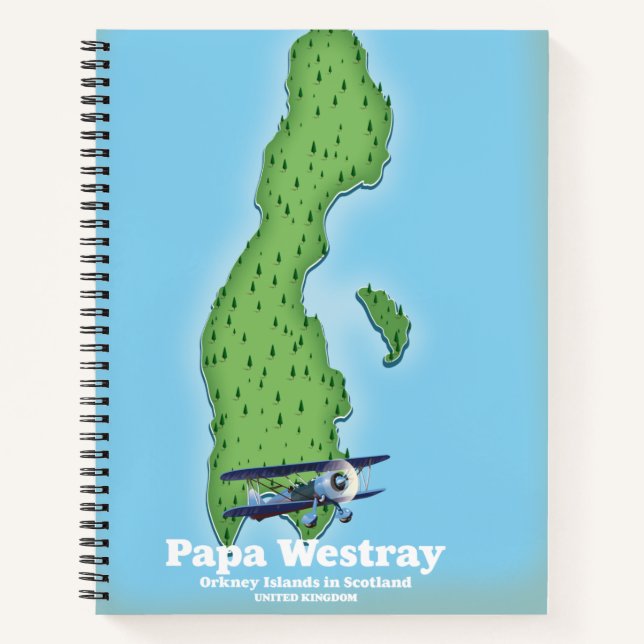 Papa Westray Scotland map. Notebook (Front)