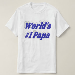 Papa with blue text T-Shirt