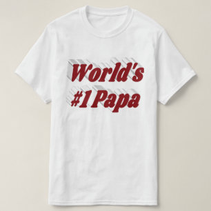 Papa with burgundy text  T-Shirt