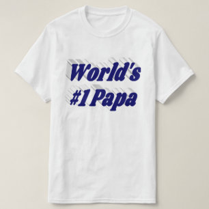 Papa with dark blue text T-Shirt