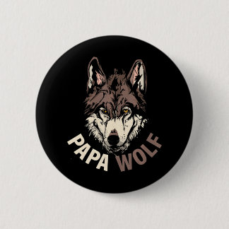 Papa Wolf 6 Cm Round Badge