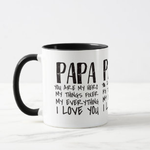 Papa you are my hero mug