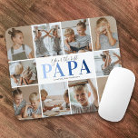 Papa Your The Best Photo Mouse Pad<br><div class="desc">Personalised papa mousepad featuring a plain white background that can be changed to any colour,  10 family photos,  the saying "your the best papa",  and the childrens names.</div>