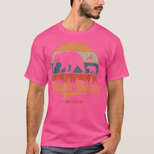 Papabear Papa Bear with Baby Daddy Dad Fathers Day T-Shirt