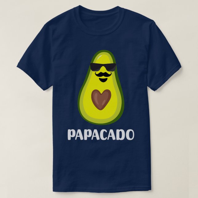 papacado Funny Avocado Dad T-Shirt (Design Front)