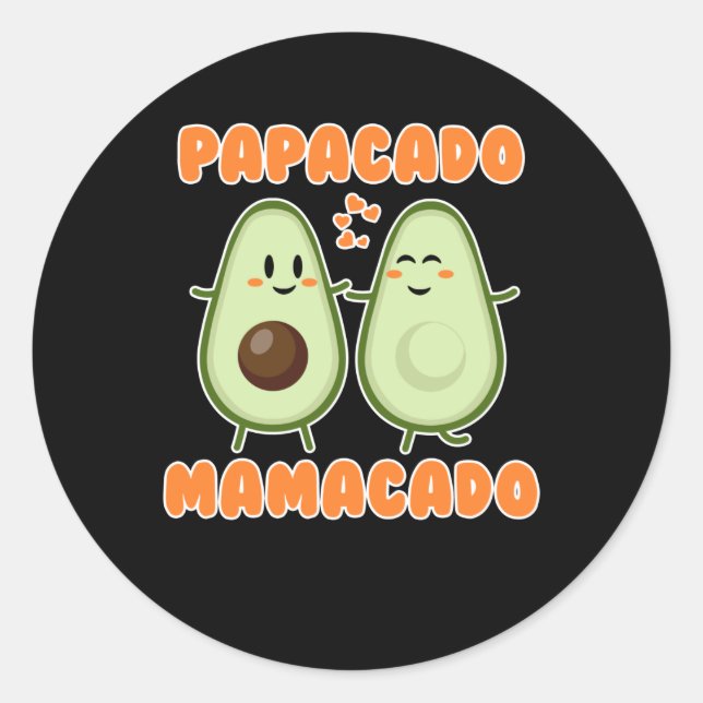 Papacado mamacado make Familycado Classic Round Sticker (Front)