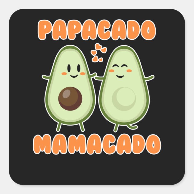 Papacado mamacado make Familycado Square Sticker (Front)