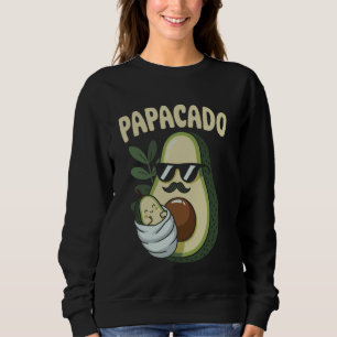 Papacado Vegan Dad Father's Day Fruit Avocado Love Sweatshirt