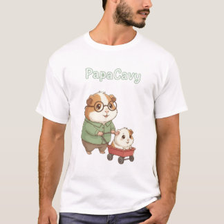 PapaCavy – Cute Guinea Pig Dad Tee Father’s Day