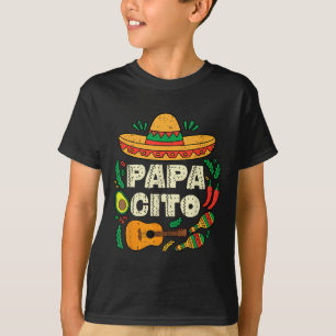 Papacito Family Sombrero Cinco De Mayo Mexican Dad T-Shirt