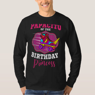 Papacito Of The Birthday Princess Roller Skates Sk T-Shirt