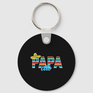 Papacito Serape Mexican Sombrero Cinco De Mayo Key Ring