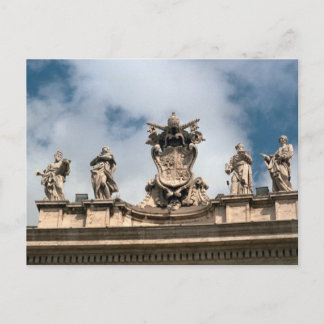 Papal arms over the entrance to St Peter's Postcard