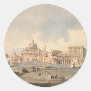 Papal Basilica of Saint Peter in the Vatican Classic Round Sticker