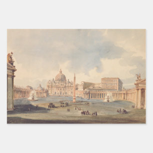 Papal Basilica of Saint Peter in the Vatican Wrapping Paper Sheet